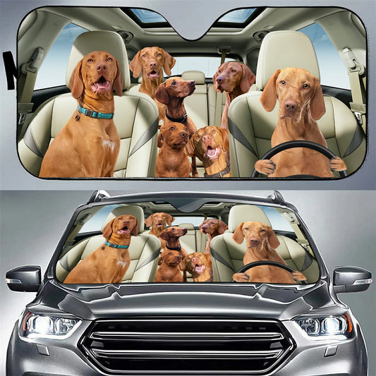 Vizsla Family Car Sunshade