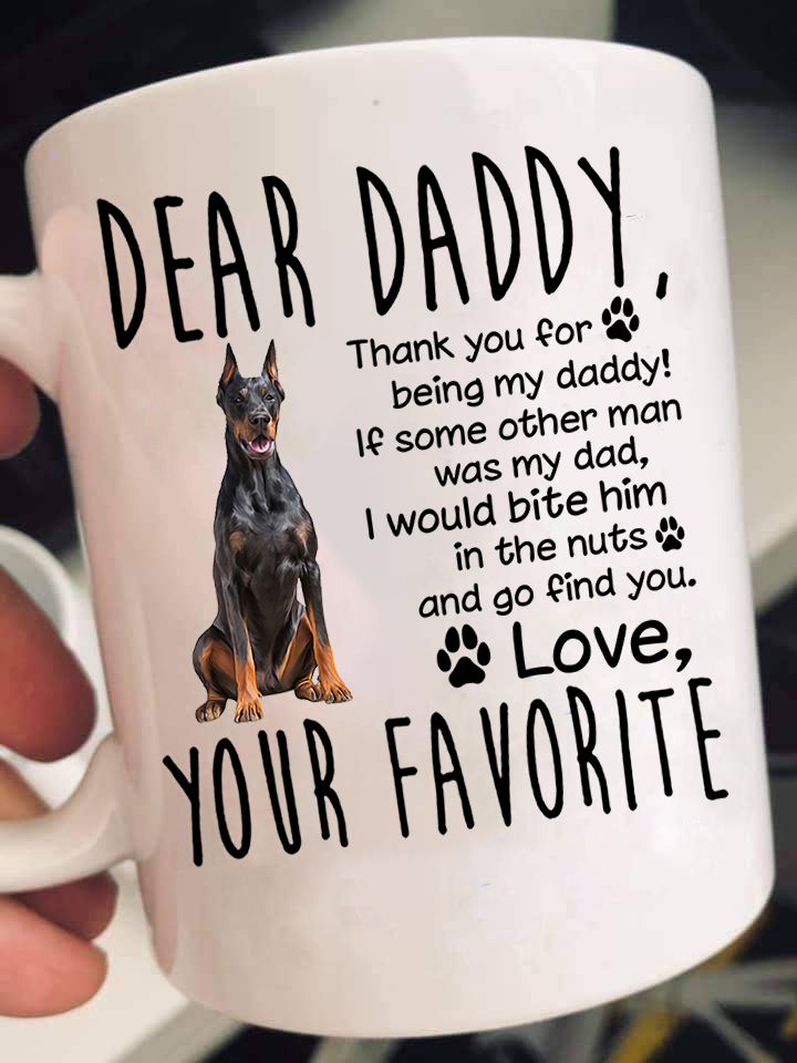 Dear Doberman Dad Mugs