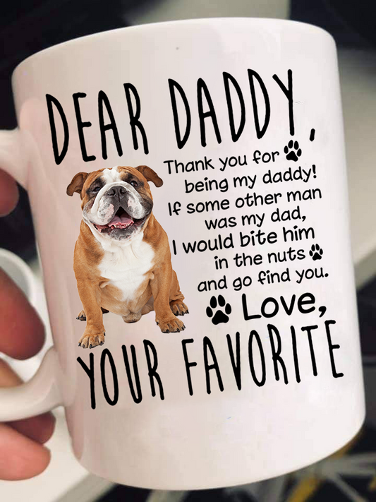 Dear English Bulldog Dad Mugs