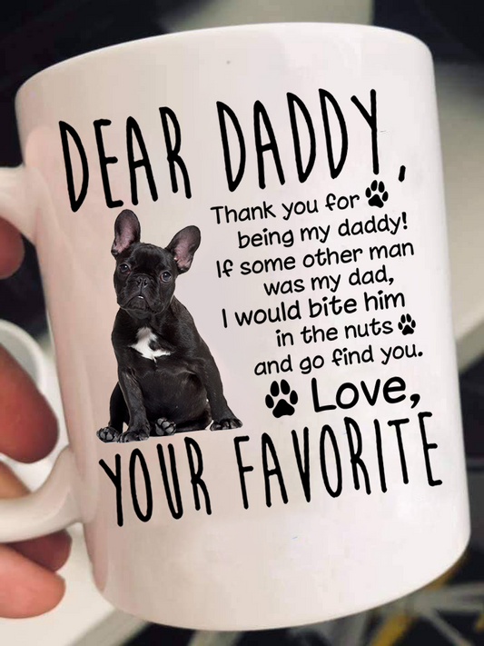 Dear Frenchie Dad Mugs