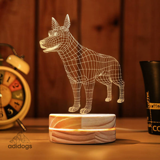 3D German Shepherd LED Lamp