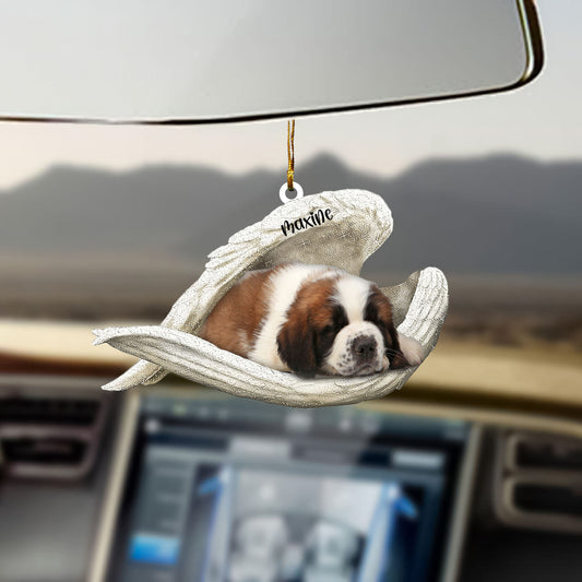 Saint Bernard Sleeping Angel Hanging Car Pendant