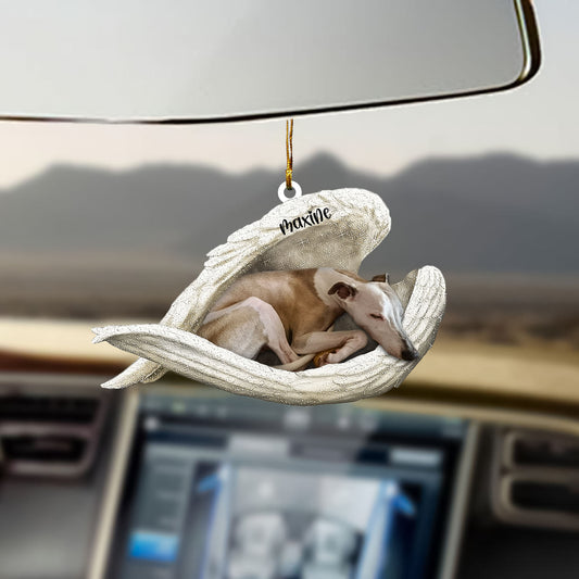 Whippet Sleeping Angel Hanging Car Pendant