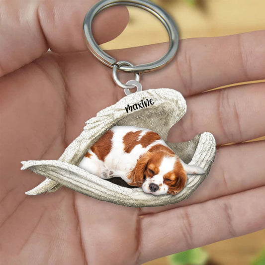 Cavalier King Sleeping Angel Keyring