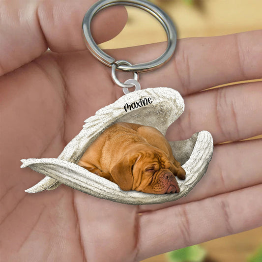 Bordeaux Sleeping Angel Keyring