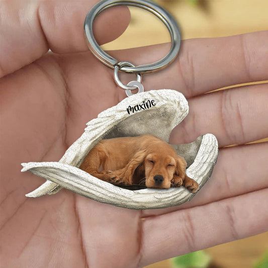 Cocker Spaniel Sleeping Angel Keyring