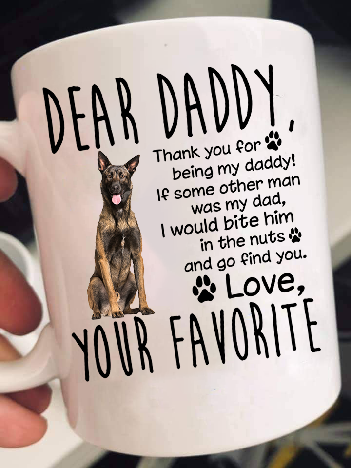 Dear Malinois Dad Mugs