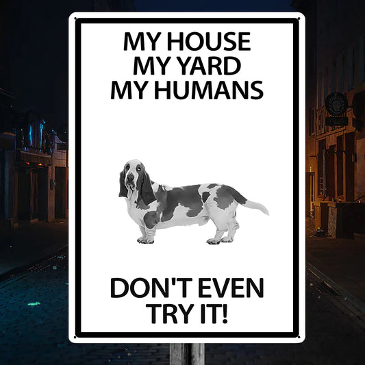 Basset Hound Yard Warning Sign