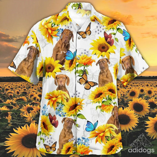 Bordeaux Sunflower Hawaii Shirt