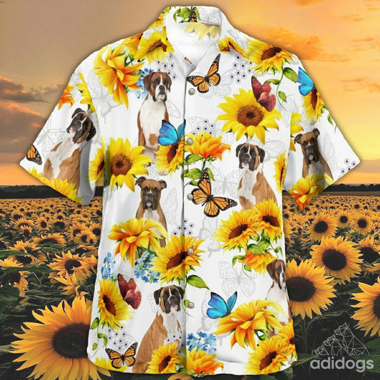 Boxer Sunflower Hawaii Shirt