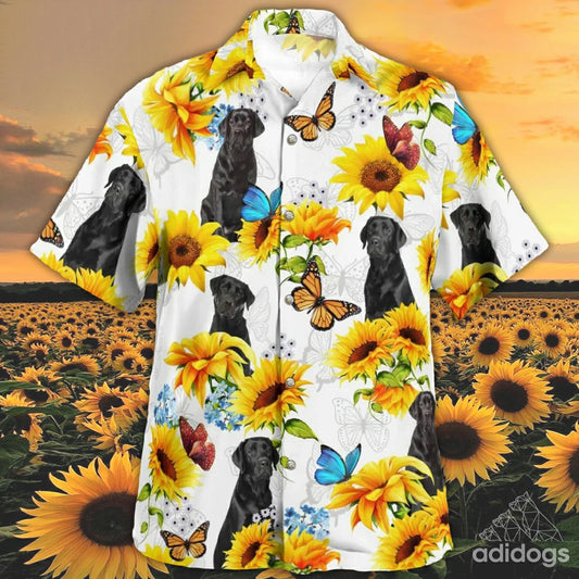 Labrador Sunflower Hawaii Shirt