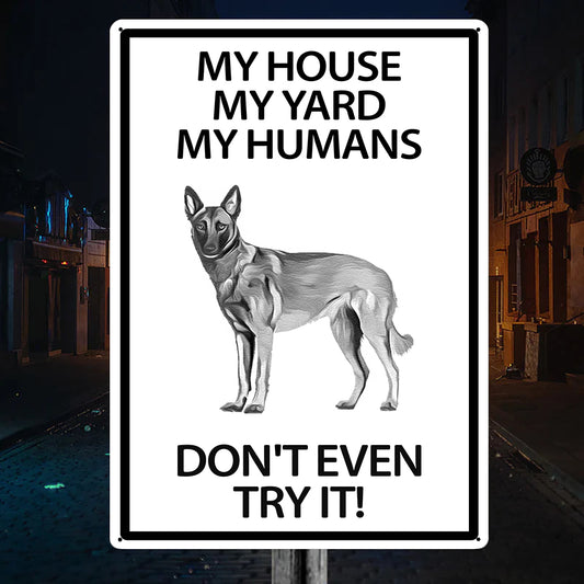 Malinois Yard Warning Sign