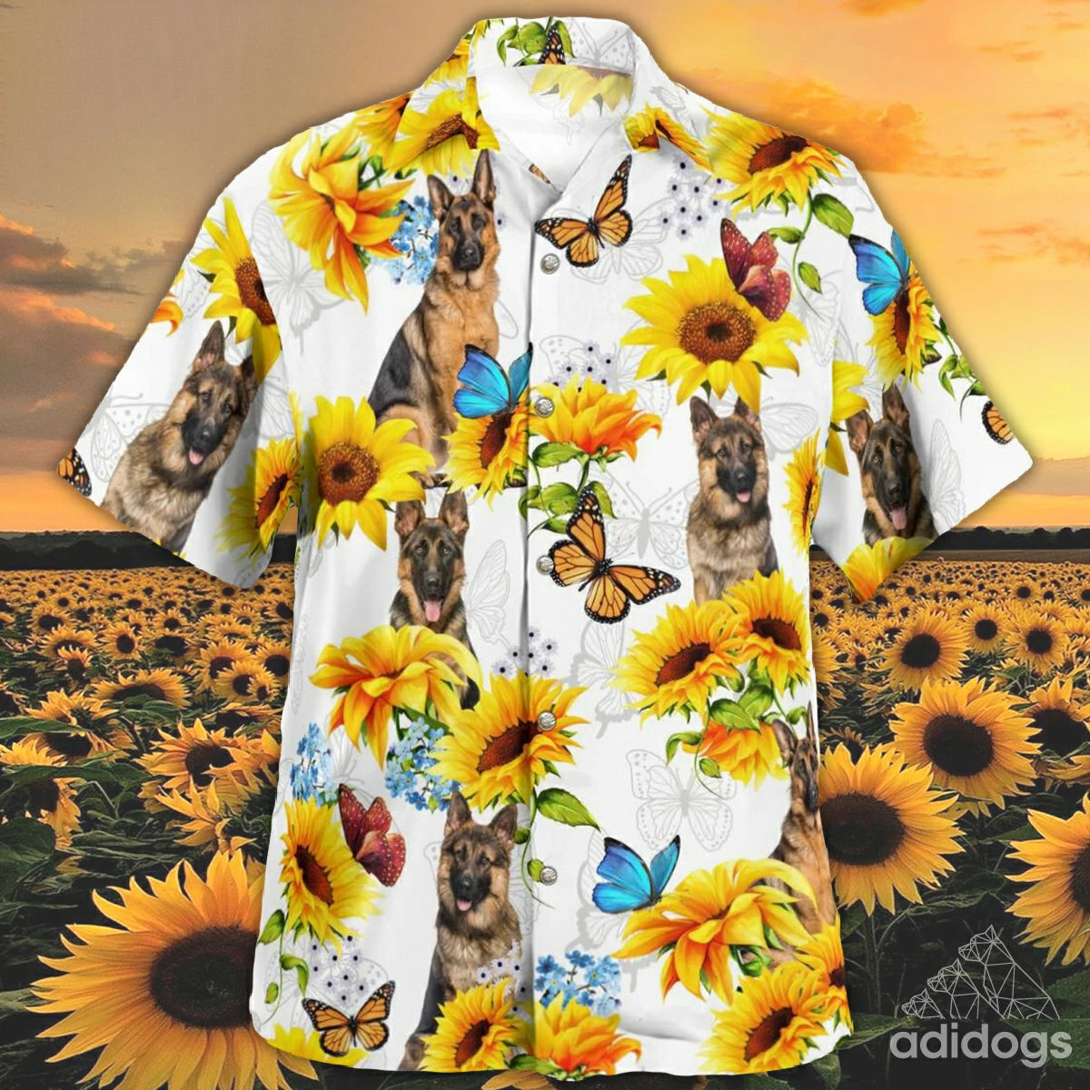 Malinois Sunflower Hawaii Shirt