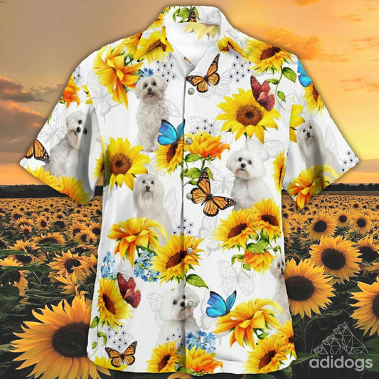 Maltese Sunflower Hawaii Shirt