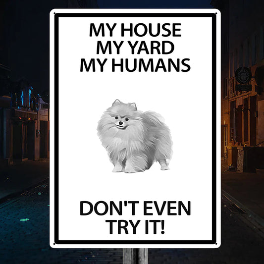 Pomeranian Yard Warning Sign