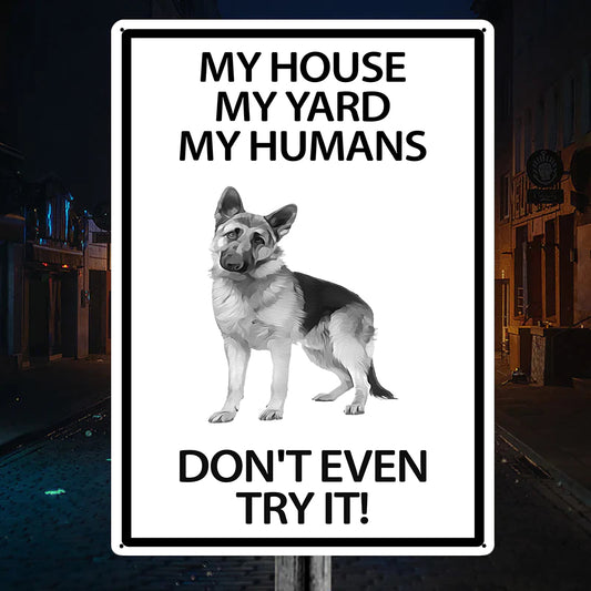 German Shepherd Yard Warning Sign