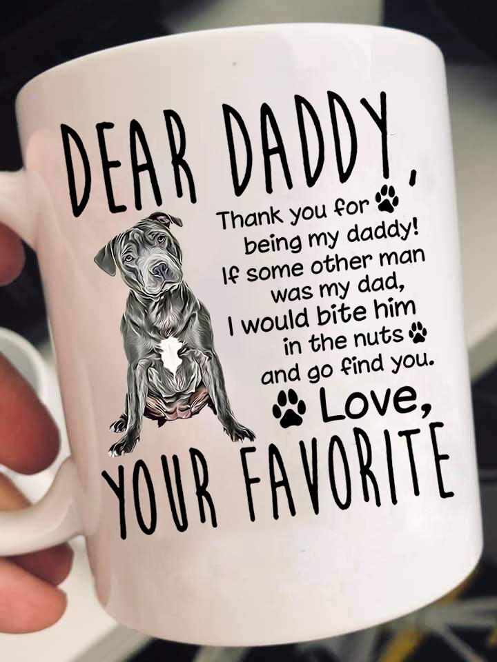 Dear Pitbull Dad Mugs