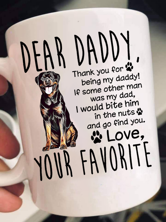 Dear Rottweiler Dad Mugs