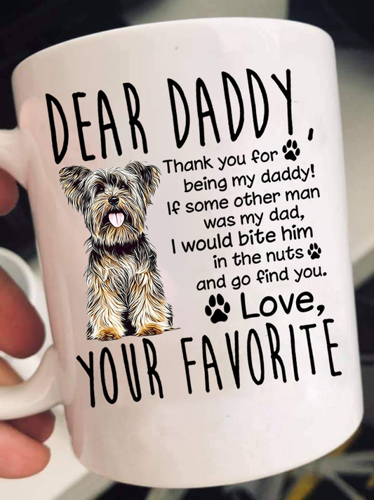 Dear Yorkie Dad Mugs