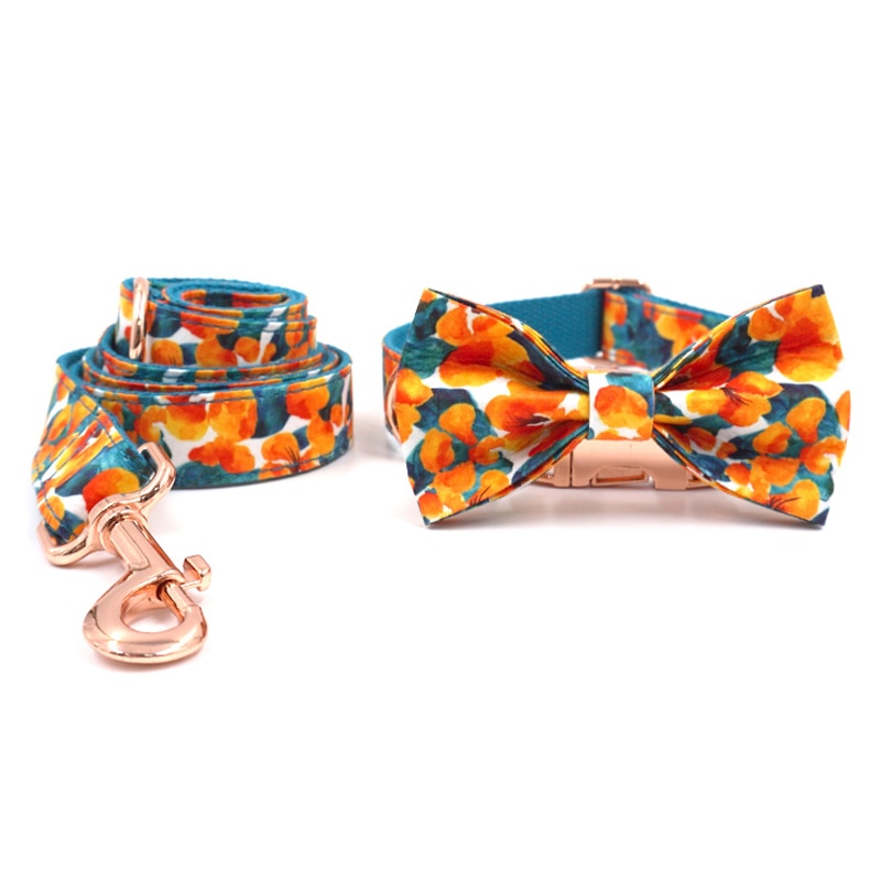 Fall Bows Collar Leash